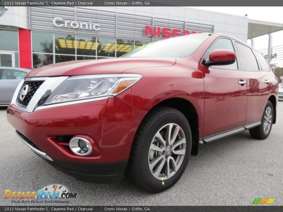 2013 Nissan Pathfinder S Cayenne Red / Charcoal Photo #1