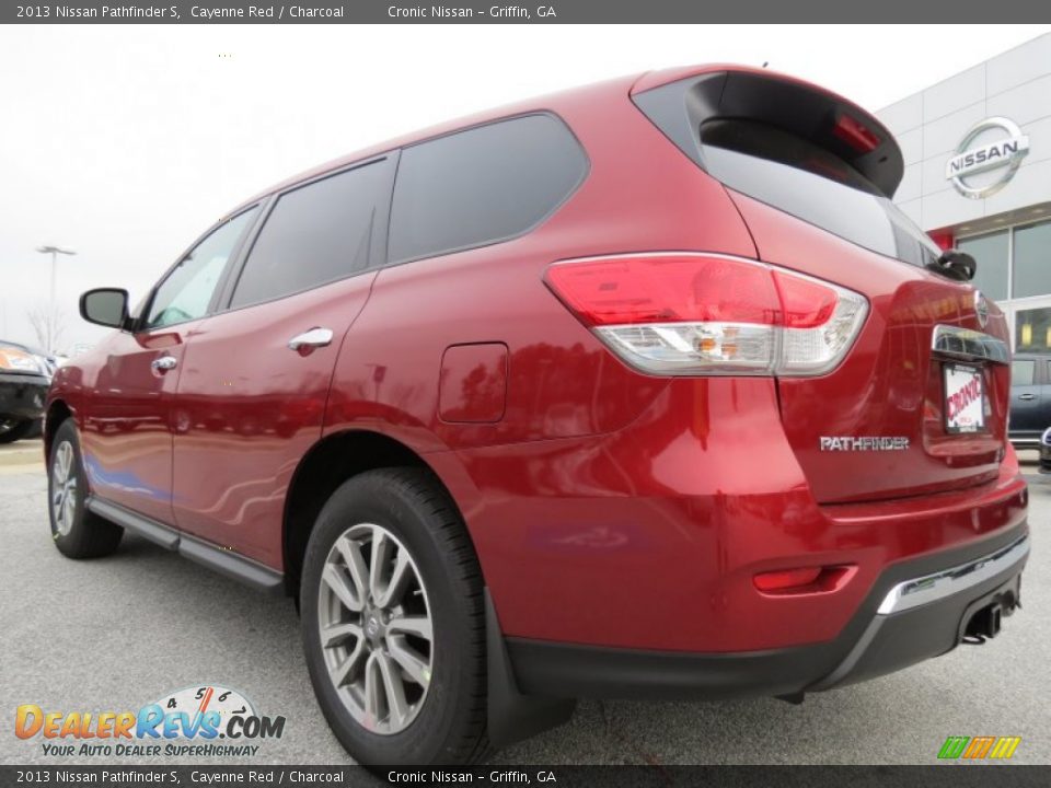 2013 Nissan Pathfinder S Cayenne Red / Charcoal Photo #3