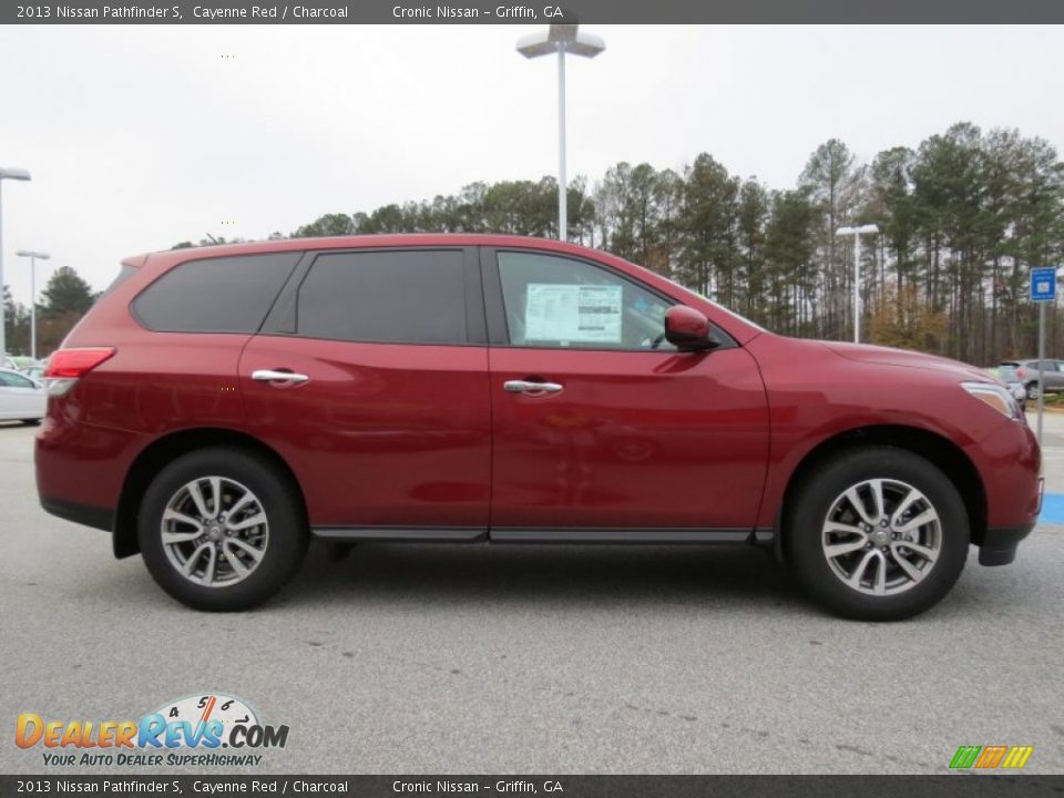 2013 Nissan Pathfinder S Cayenne Red / Charcoal Photo #6