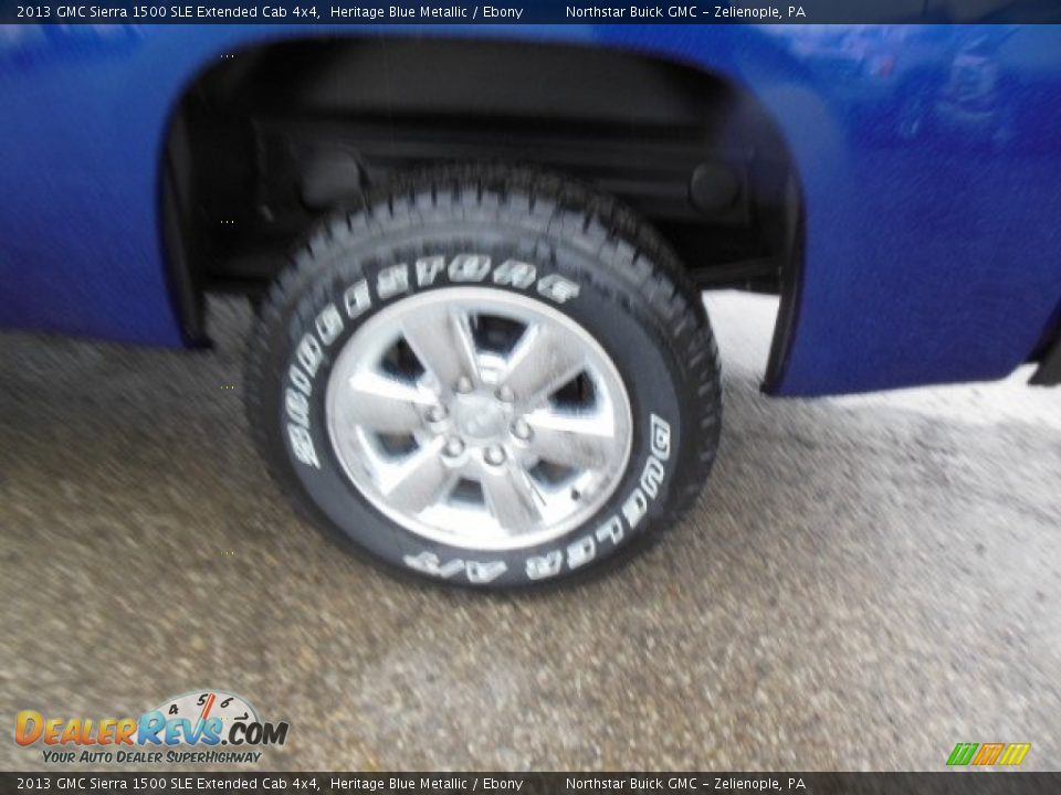 2013 GMC Sierra 1500 SLE Extended Cab 4x4 Heritage Blue Metallic / Ebony Photo #9