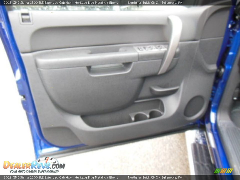 2013 GMC Sierra 1500 SLE Extended Cab 4x4 Heritage Blue Metallic / Ebony Photo #12