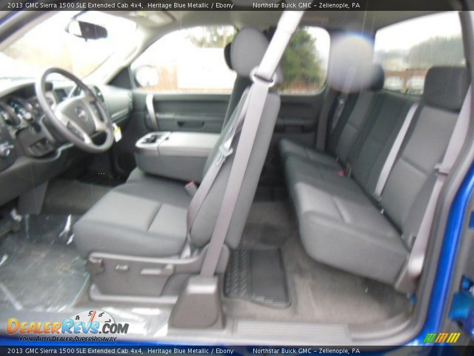 2013 GMC Sierra 1500 SLE Extended Cab 4x4 Heritage Blue Metallic / Ebony Photo #14