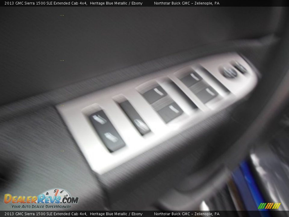 2013 GMC Sierra 1500 SLE Extended Cab 4x4 Heritage Blue Metallic / Ebony Photo #15
