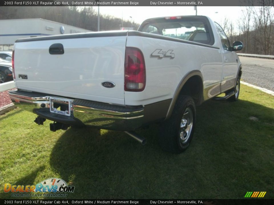 2003 Ford F150 XLT Regular Cab 4x4 Oxford White / Medium Parchment Beige Photo #3