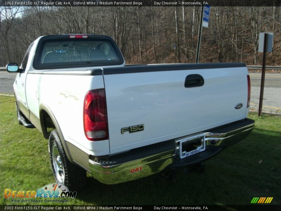 2003 Ford F150 XLT Regular Cab 4x4 Oxford White / Medium Parchment Beige Photo #4