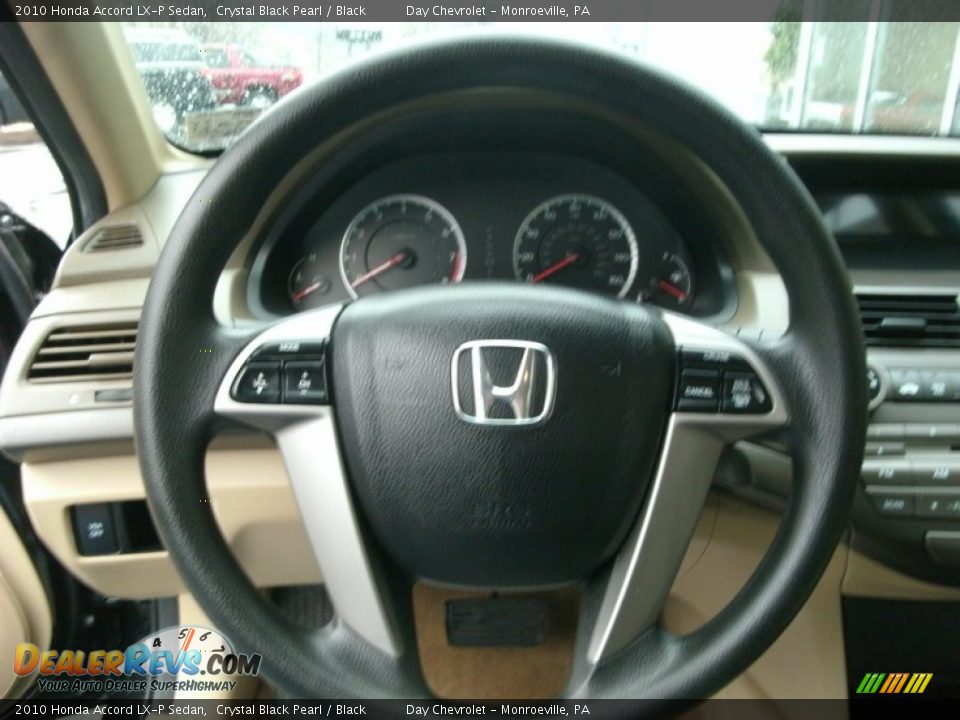 2010 Honda Accord LX-P Sedan Crystal Black Pearl / Black Photo #10