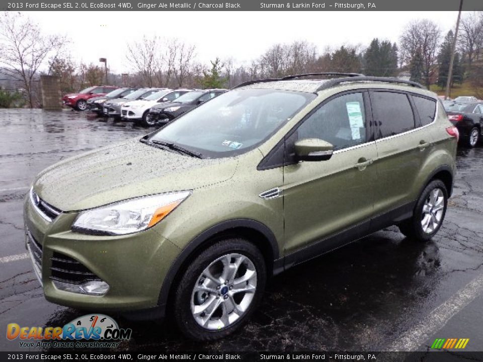 2013 Ford Escape SEL 2.0L EcoBoost 4WD Ginger Ale Metallic / Charcoal Black Photo #5