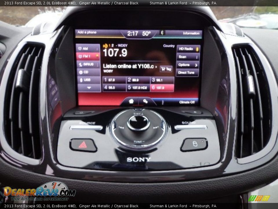2013 Ford Escape SEL 2.0L EcoBoost 4WD Ginger Ale Metallic / Charcoal Black Photo #13