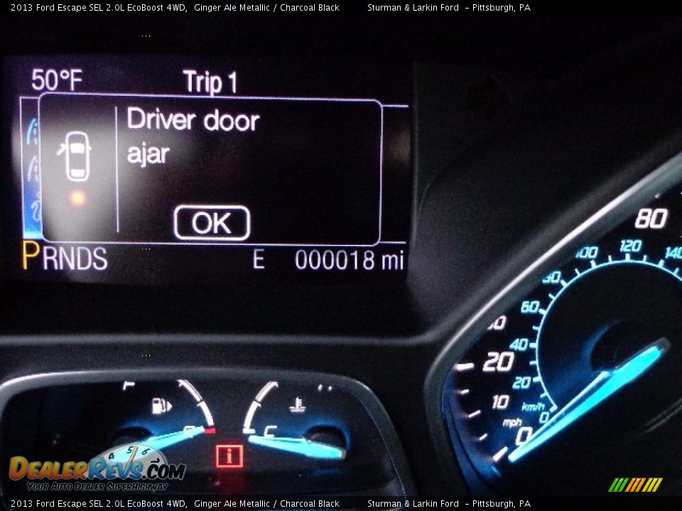 2013 Ford Escape SEL 2.0L EcoBoost 4WD Ginger Ale Metallic / Charcoal Black Photo #14