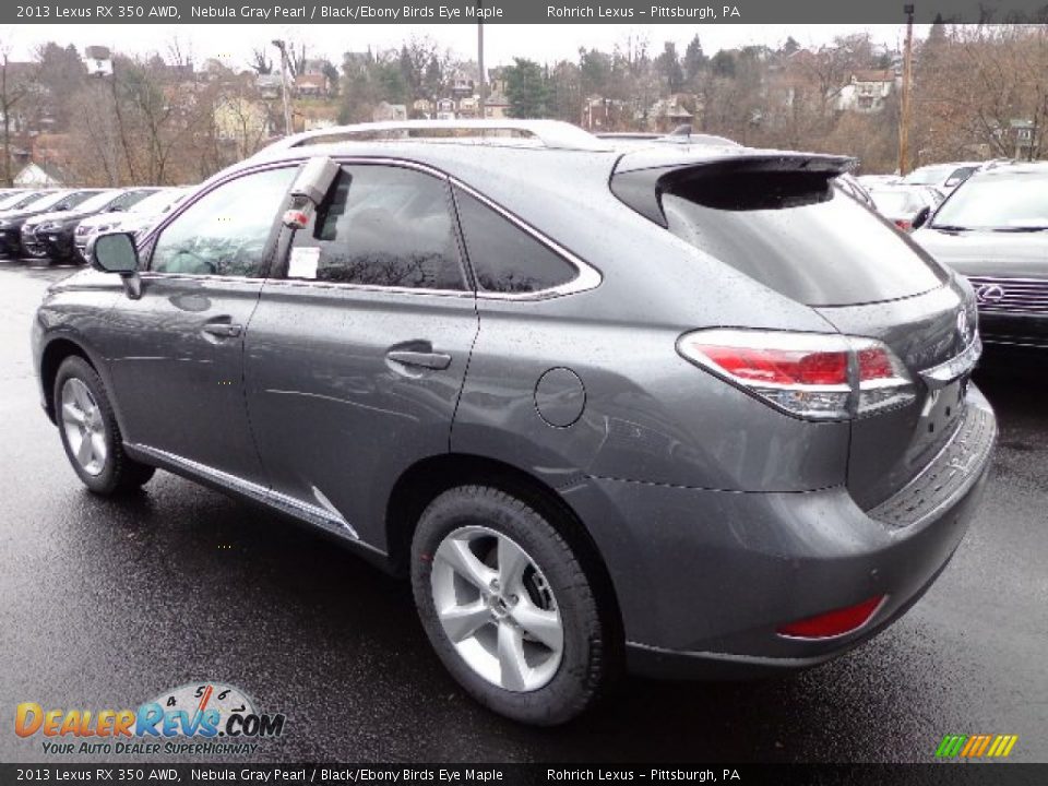 2013 Lexus RX 350 AWD Nebula Gray Pearl / Black/Ebony Birds Eye Maple Photo #2