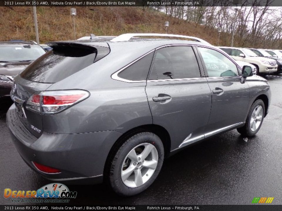 2013 Lexus RX 350 AWD Nebula Gray Pearl / Black/Ebony Birds Eye Maple Photo #4