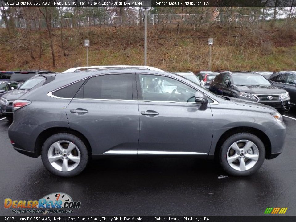 2013 Lexus RX 350 AWD Nebula Gray Pearl / Black/Ebony Birds Eye Maple Photo #5