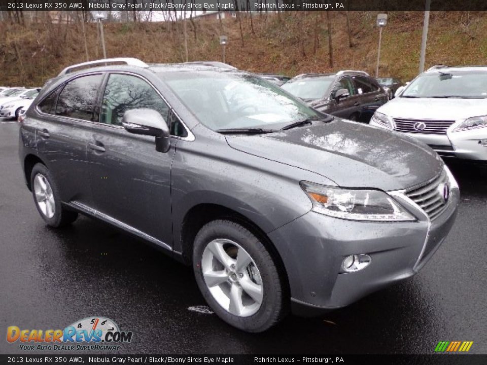 2013 Lexus RX 350 AWD Nebula Gray Pearl / Black/Ebony Birds Eye Maple Photo #6