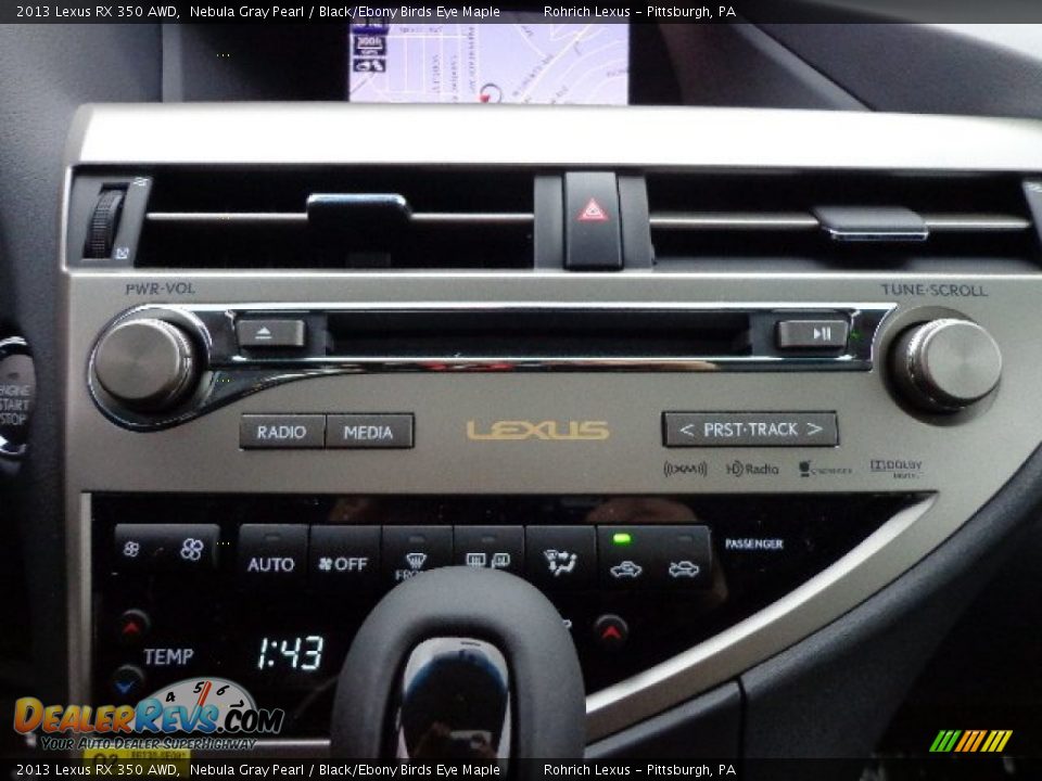 2013 Lexus RX 350 AWD Nebula Gray Pearl / Black/Ebony Birds Eye Maple Photo #18