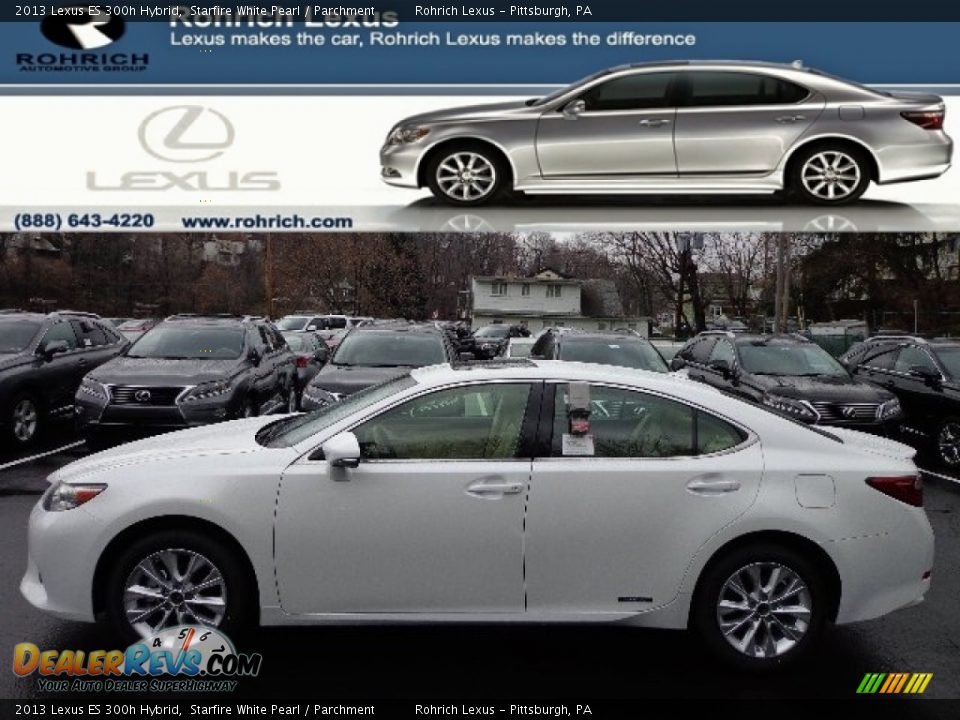 2013 Lexus ES 300h Hybrid Starfire White Pearl / Parchment Photo #1
