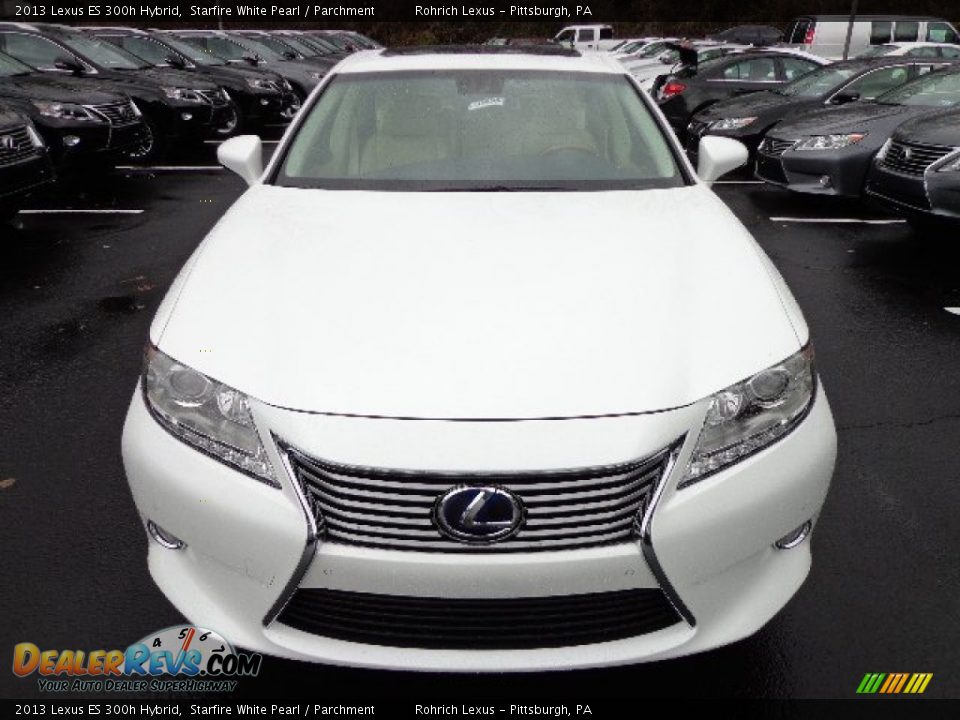 2013 Lexus ES 300h Hybrid Starfire White Pearl / Parchment Photo #7