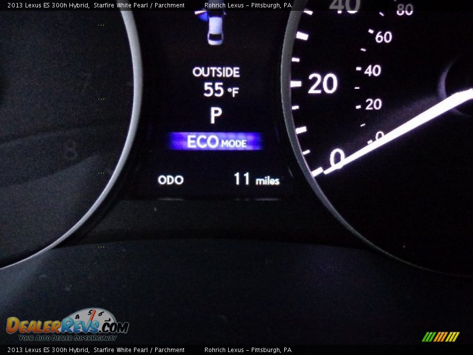 2013 Lexus ES 300h Hybrid Starfire White Pearl / Parchment Photo #19