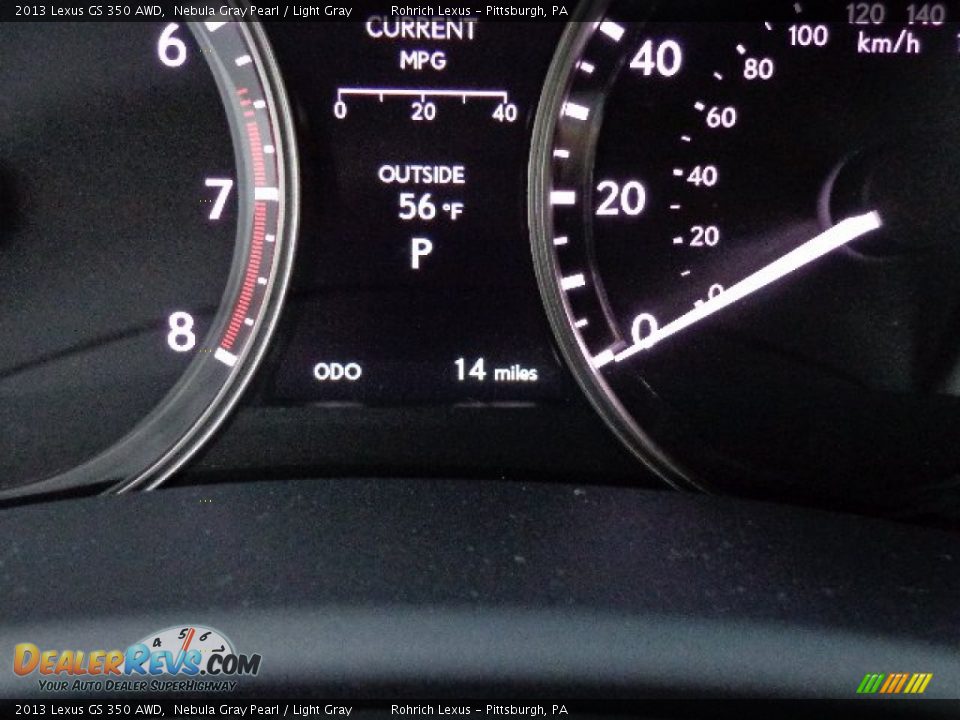 2013 Lexus GS 350 AWD Nebula Gray Pearl / Light Gray Photo #20