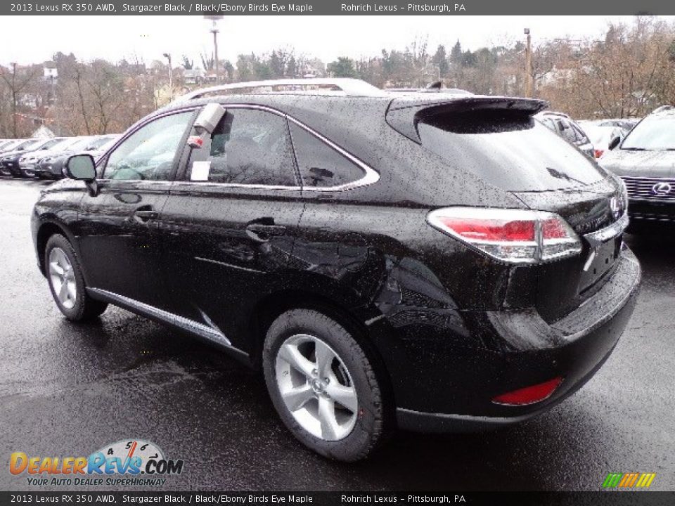 2013 Lexus RX 350 AWD Stargazer Black / Black/Ebony Birds Eye Maple Photo #2