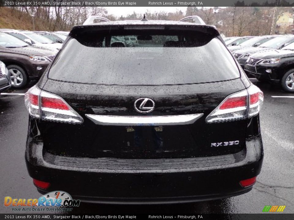 2013 Lexus RX 350 AWD Stargazer Black / Black/Ebony Birds Eye Maple Photo #3