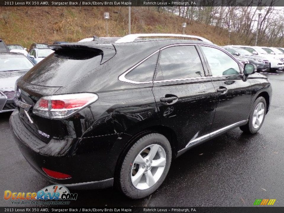 2013 Lexus RX 350 AWD Stargazer Black / Black/Ebony Birds Eye Maple Photo #4