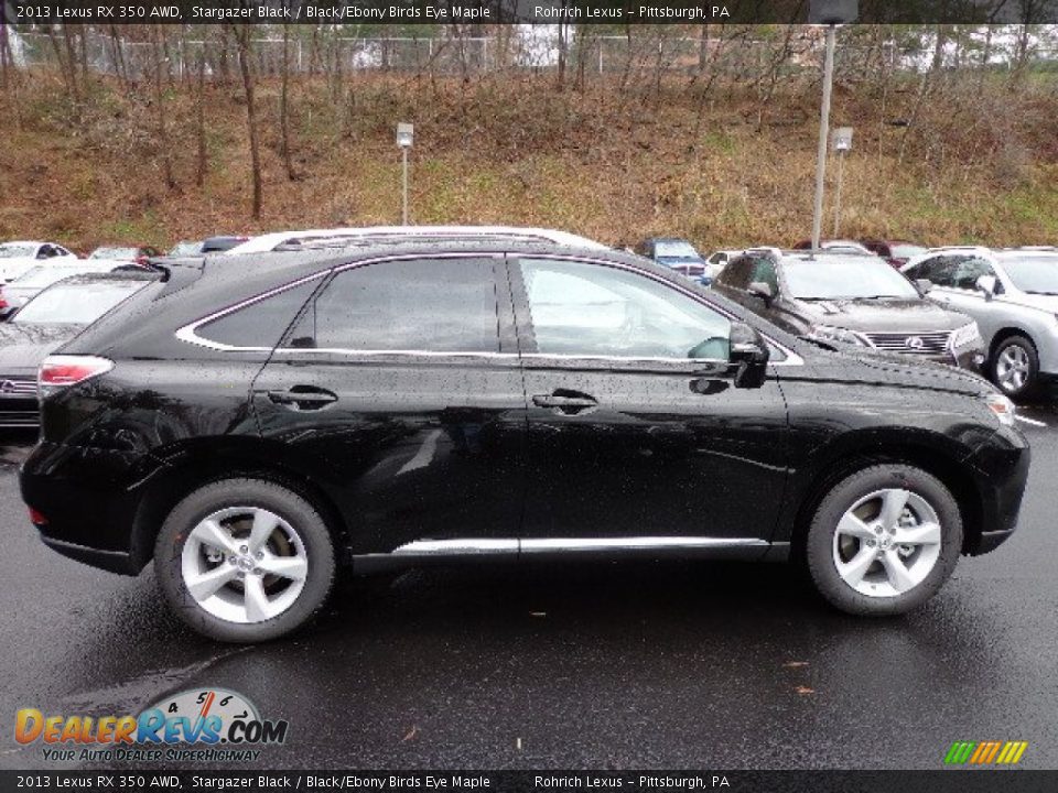 2013 Lexus RX 350 AWD Stargazer Black / Black/Ebony Birds Eye Maple Photo #5