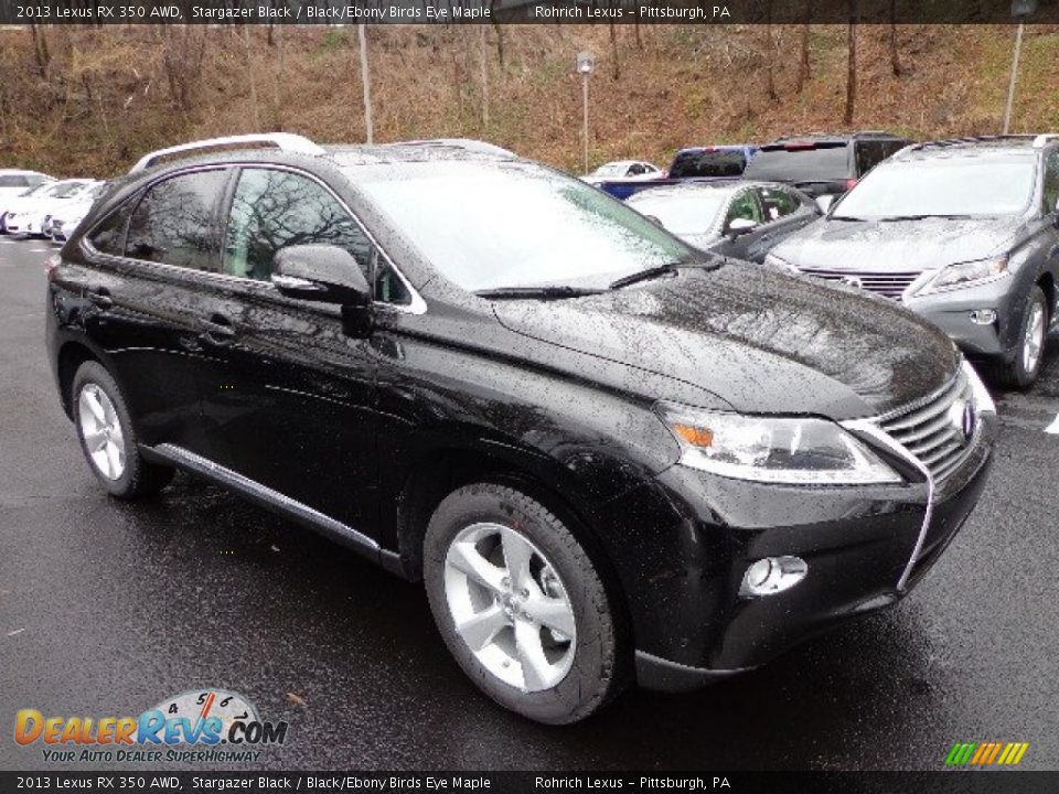 2013 Lexus RX 350 AWD Stargazer Black / Black/Ebony Birds Eye Maple Photo #6
