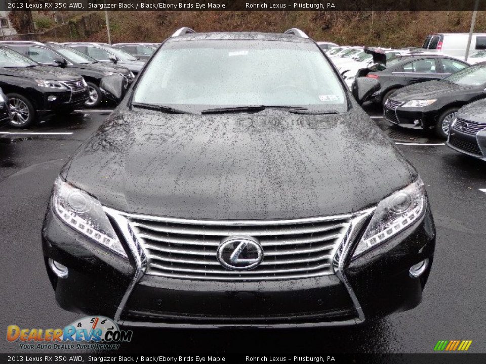 2013 Lexus RX 350 AWD Stargazer Black / Black/Ebony Birds Eye Maple Photo #7