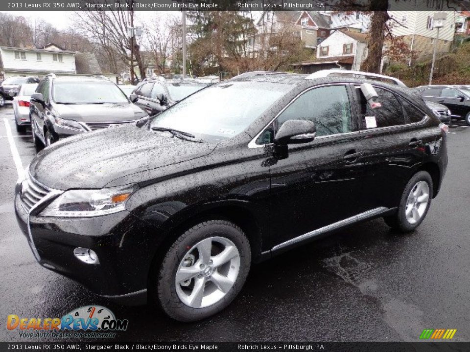 2013 Lexus RX 350 AWD Stargazer Black / Black/Ebony Birds Eye Maple Photo #8