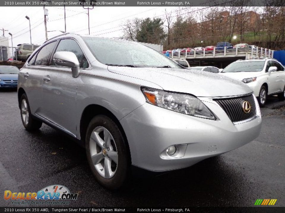 2010 Lexus RX 350 AWD Tungsten Silver Pearl / Black/Brown Walnut Photo #3