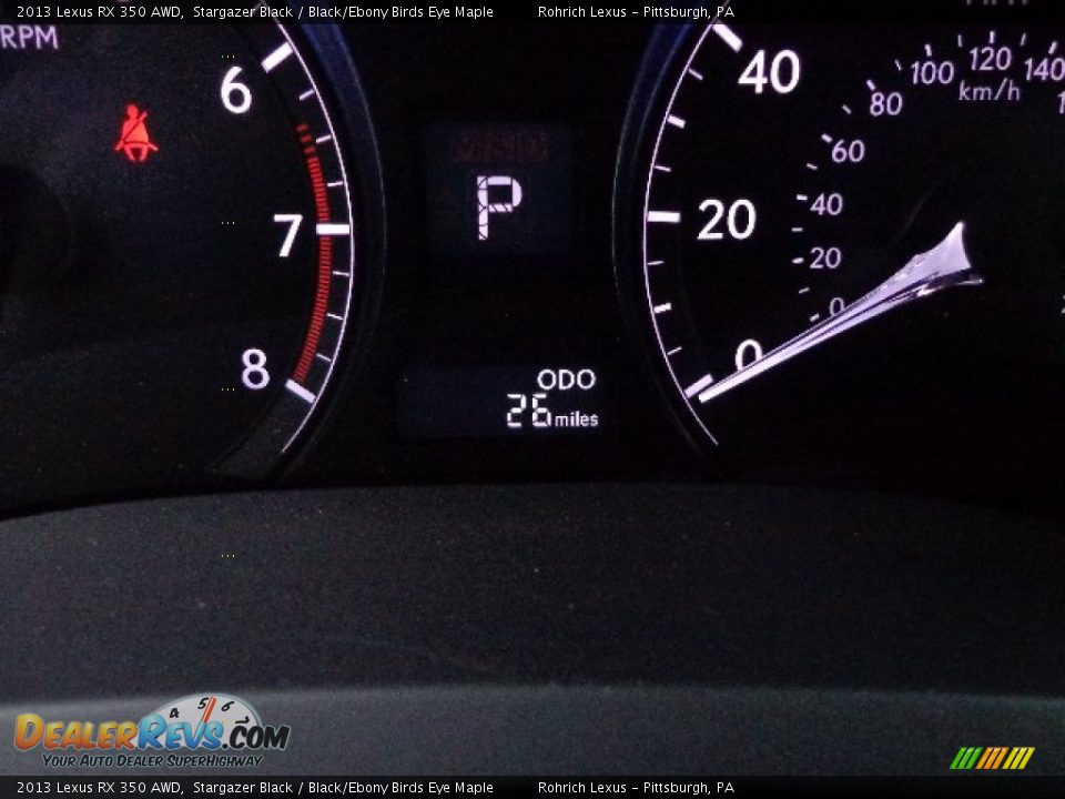 2013 Lexus RX 350 AWD Stargazer Black / Black/Ebony Birds Eye Maple Photo #19