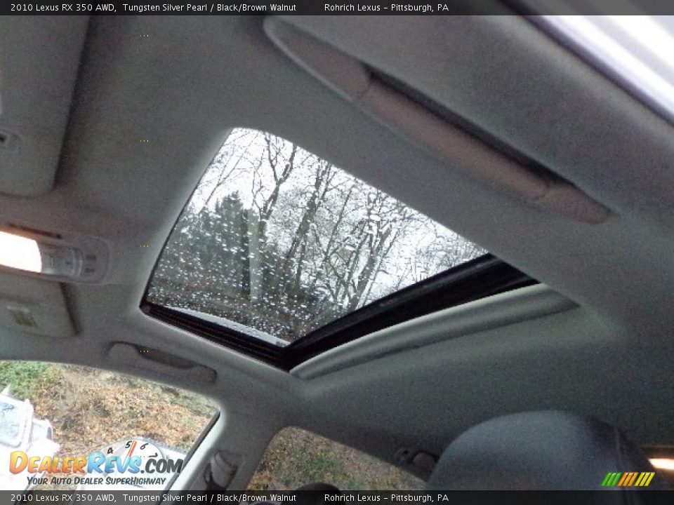 2010 Lexus RX 350 AWD Tungsten Silver Pearl / Black/Brown Walnut Photo #7