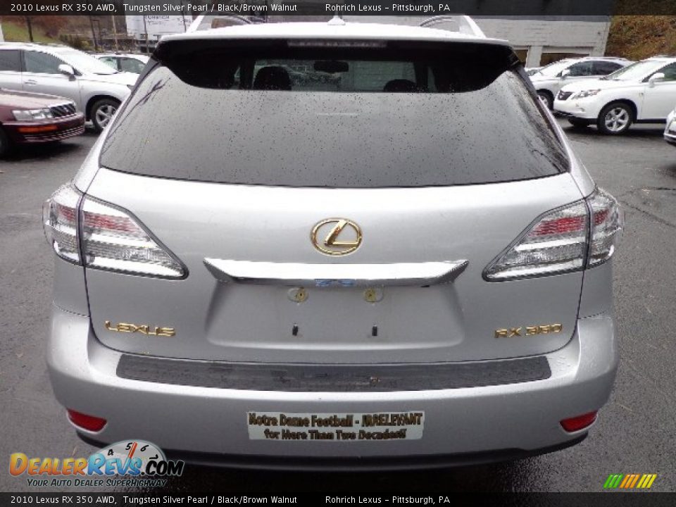 2010 Lexus RX 350 AWD Tungsten Silver Pearl / Black/Brown Walnut Photo #10