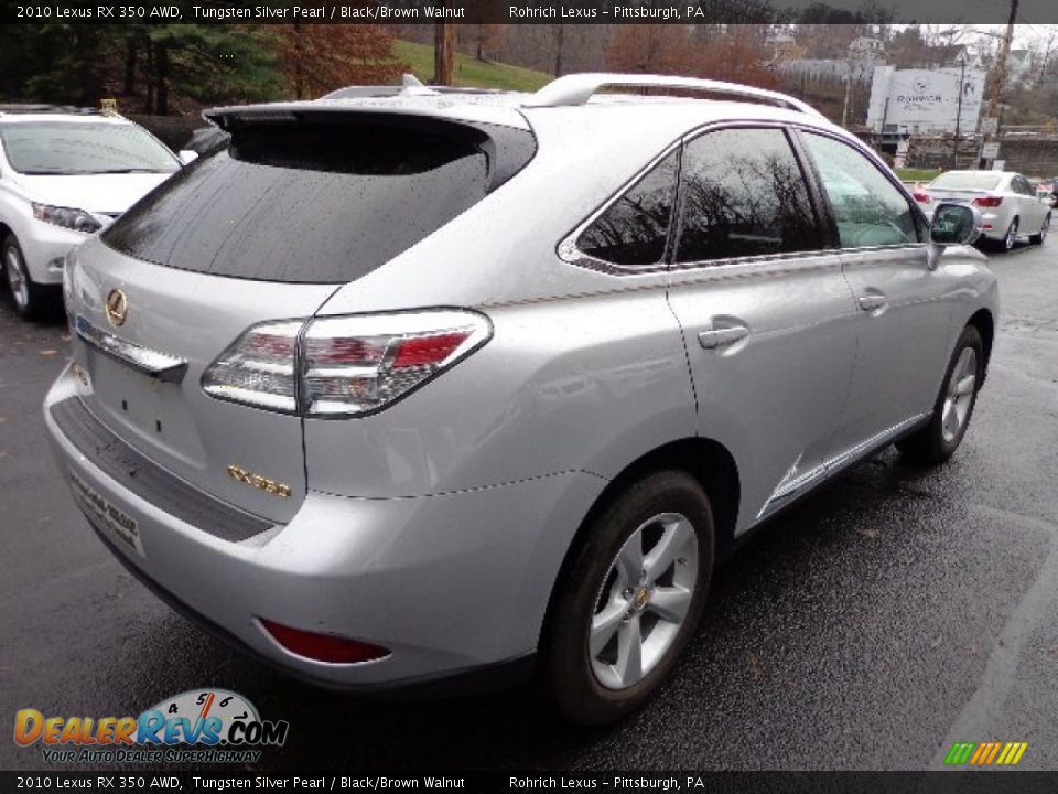 2010 Lexus RX 350 AWD Tungsten Silver Pearl / Black/Brown Walnut Photo #11