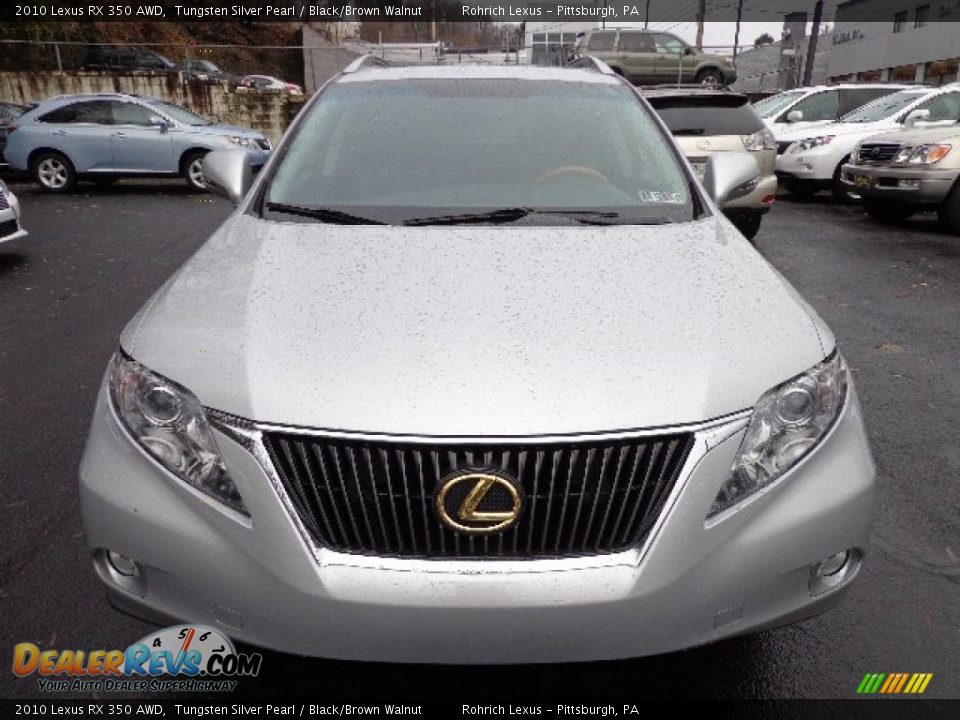 2010 Lexus RX 350 AWD Tungsten Silver Pearl / Black/Brown Walnut Photo #12