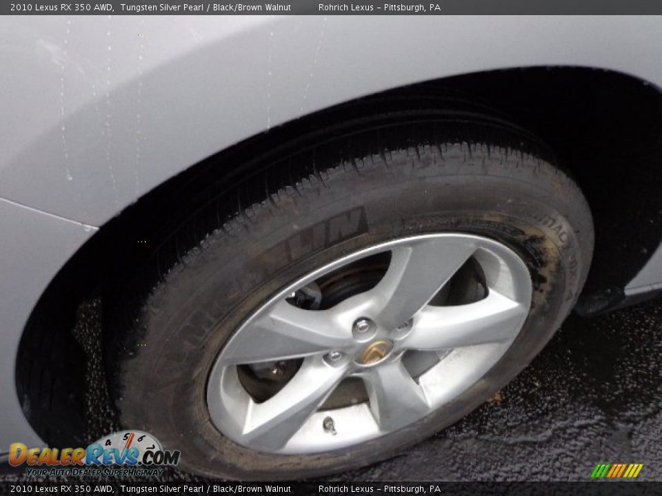 2010 Lexus RX 350 AWD Tungsten Silver Pearl / Black/Brown Walnut Photo #13
