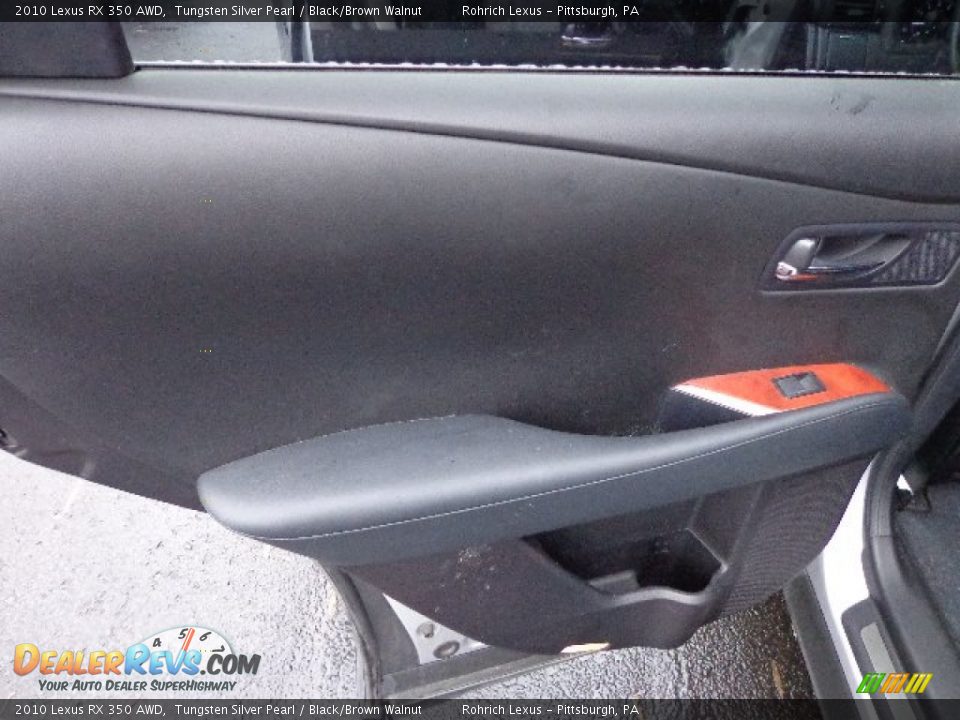 2010 Lexus RX 350 AWD Tungsten Silver Pearl / Black/Brown Walnut Photo #14