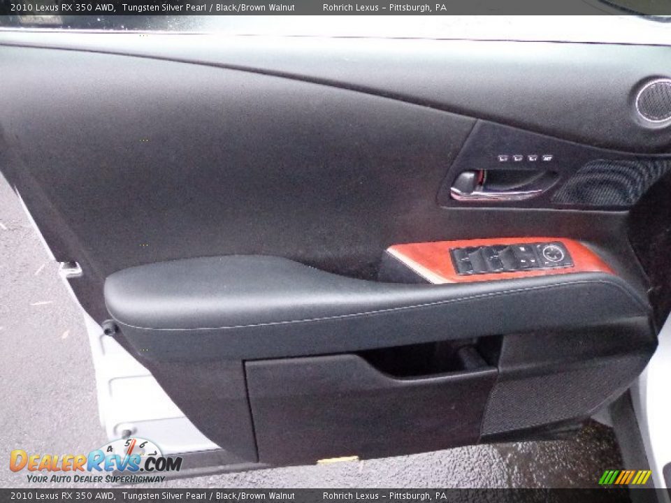 2010 Lexus RX 350 AWD Tungsten Silver Pearl / Black/Brown Walnut Photo #15