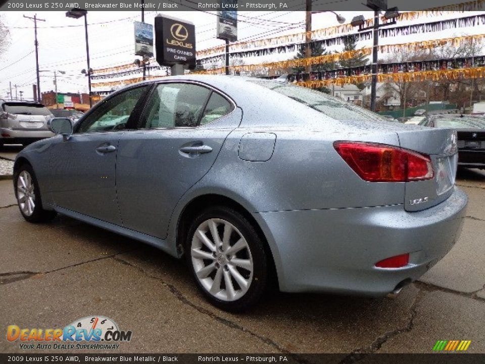 2009 Lexus IS 250 AWD Breakwater Blue Metallic / Black Photo #9