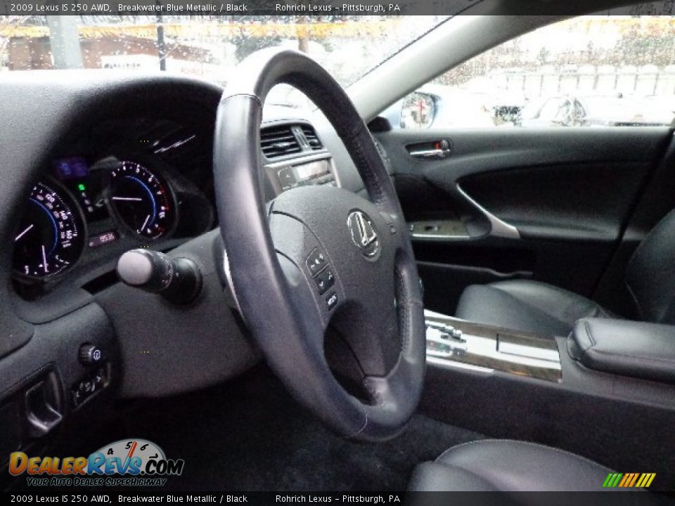 2009 Lexus IS 250 AWD Breakwater Blue Metallic / Black Photo #17