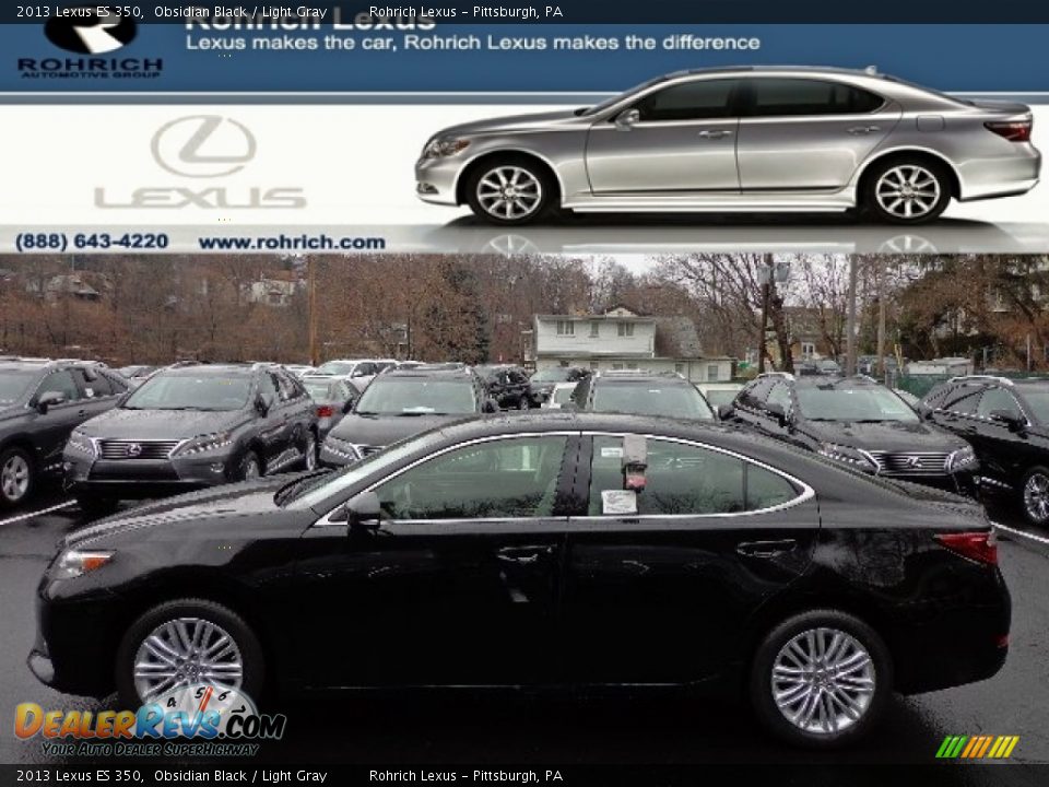 2013 Lexus ES 350 Obsidian Black / Light Gray Photo #1
