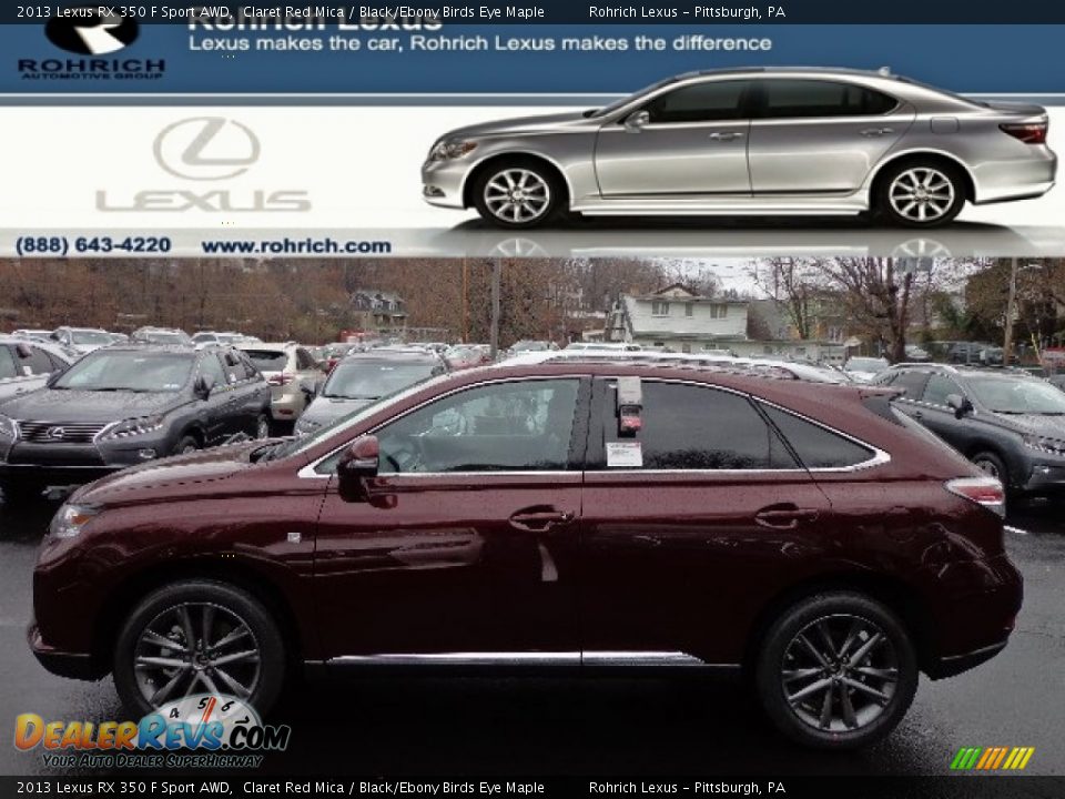 2013 Lexus RX 350 F Sport AWD Claret Red Mica / Black/Ebony Birds Eye Maple Photo #1