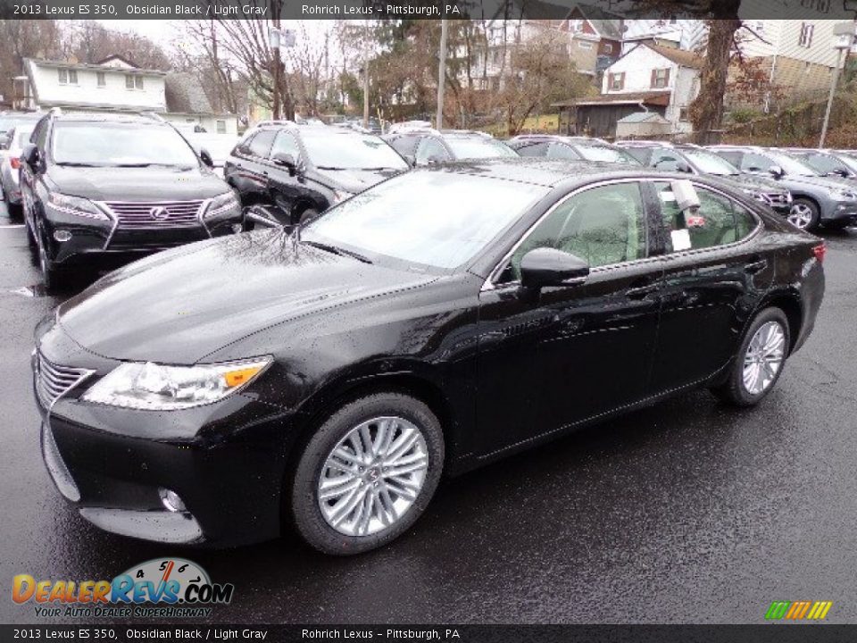 2013 Lexus ES 350 Obsidian Black / Light Gray Photo #7