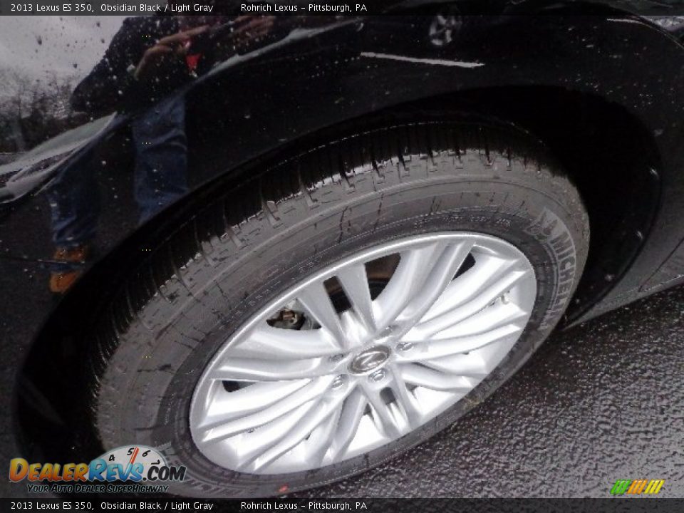 2013 Lexus ES 350 Obsidian Black / Light Gray Photo #8
