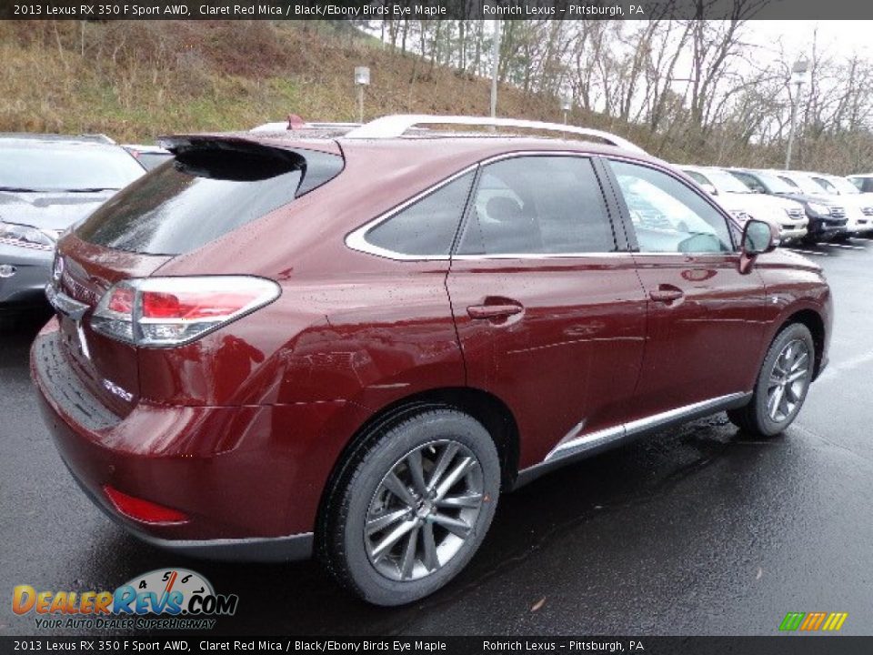 2013 Lexus RX 350 F Sport AWD Claret Red Mica / Black/Ebony Birds Eye Maple Photo #4