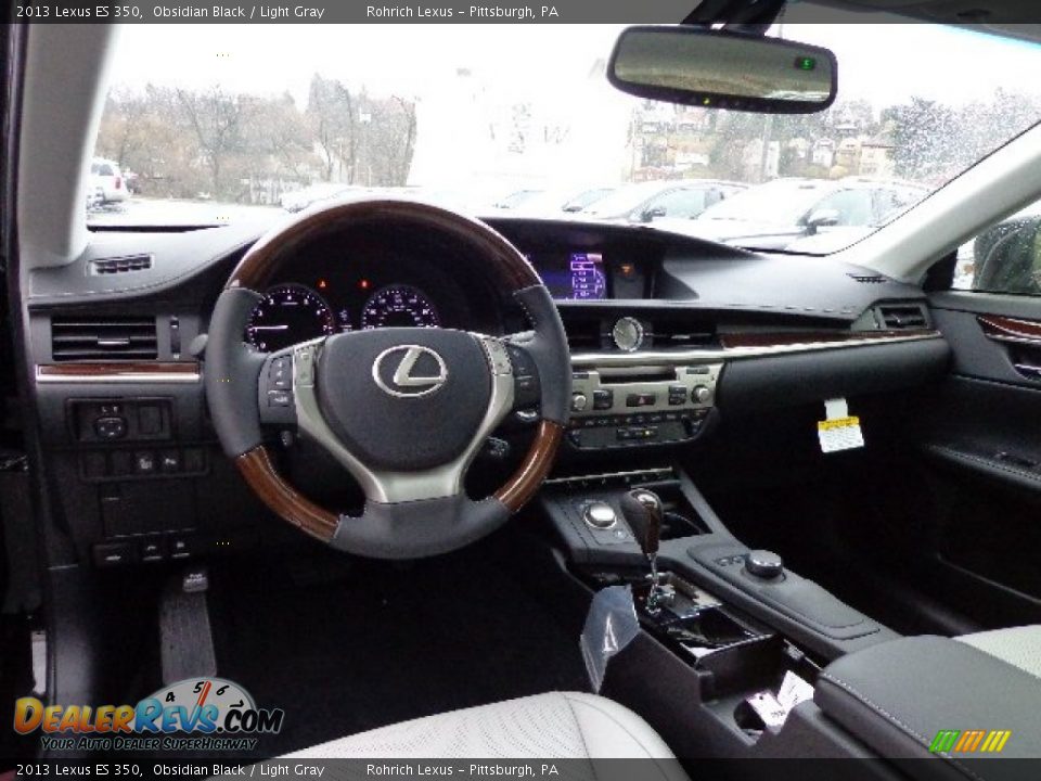 2013 Lexus ES 350 Obsidian Black / Light Gray Photo #11