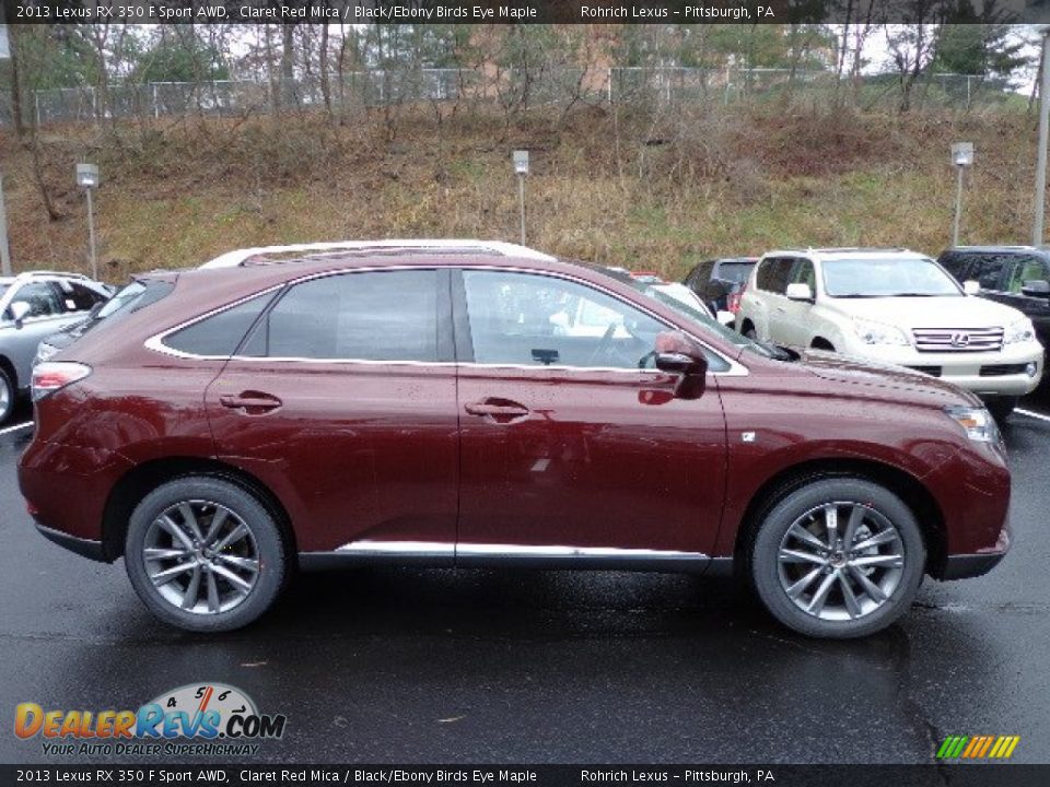 2013 Lexus RX 350 F Sport AWD Claret Red Mica / Black/Ebony Birds Eye Maple Photo #5