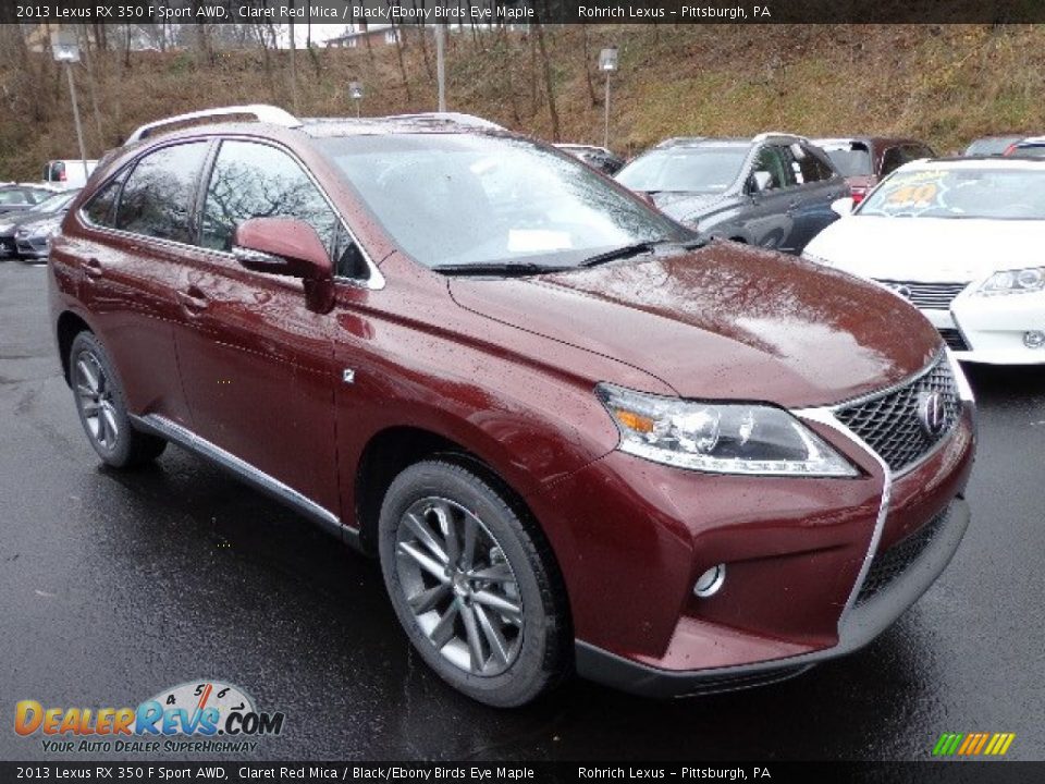 2013 Lexus RX 350 F Sport AWD Claret Red Mica / Black/Ebony Birds Eye Maple Photo #6