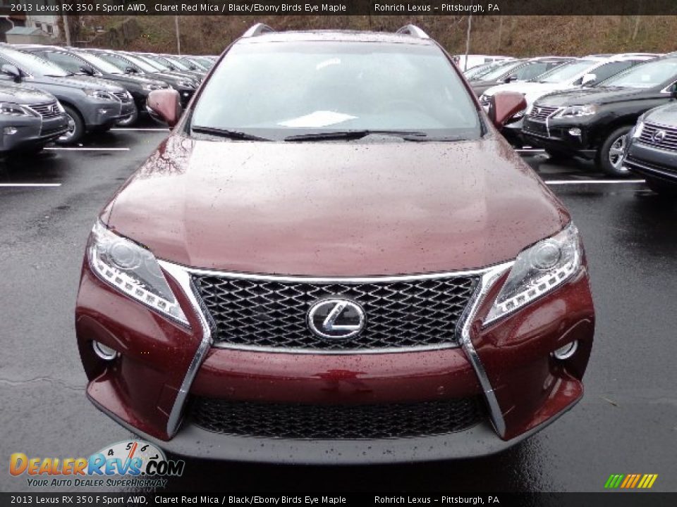 2013 Lexus RX 350 F Sport AWD Claret Red Mica / Black/Ebony Birds Eye Maple Photo #7