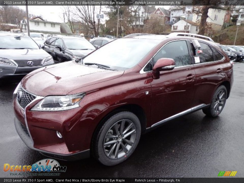 2013 Lexus RX 350 F Sport AWD Claret Red Mica / Black/Ebony Birds Eye Maple Photo #8